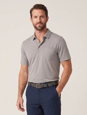MPG- Gray Short-Sleeve Polo